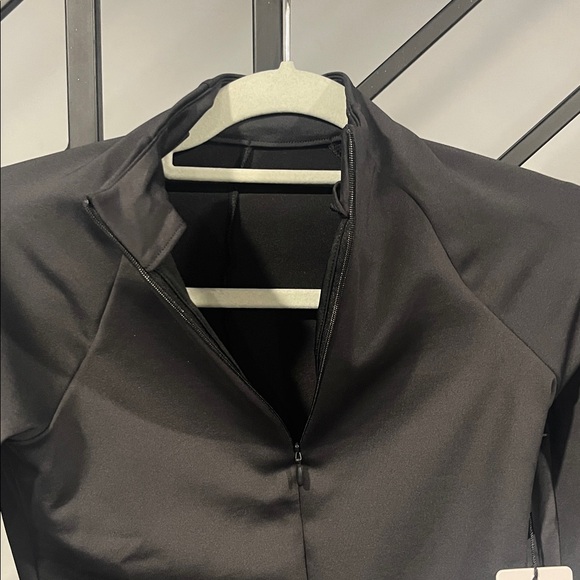 ALO Airlift Winter Warm 1/4 Zip Long Sleeve NWT XS Black Compression Ski Fleece - Picture 4 of 10